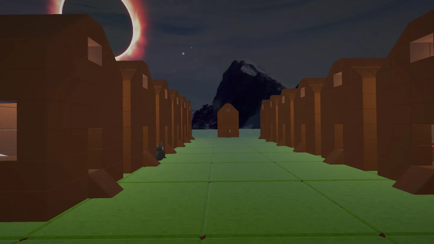 Gameplay screenshot of the Yaks campfire area